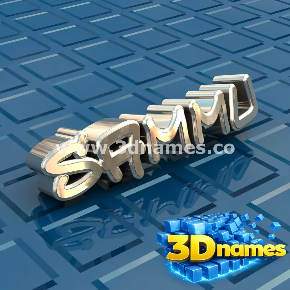 sammu in Blue Bling style - 3D name wallpaper
