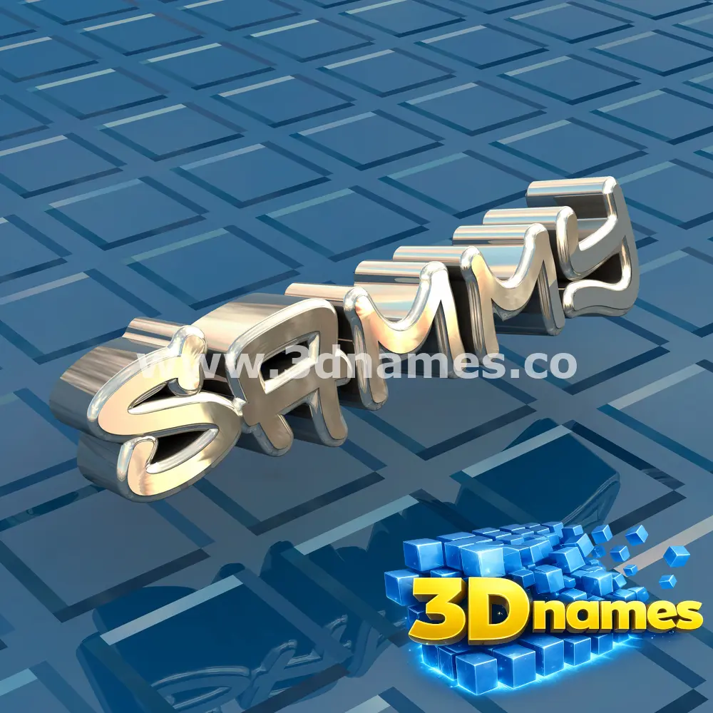 sammy in Blue Bling style - 3D name wallpaper