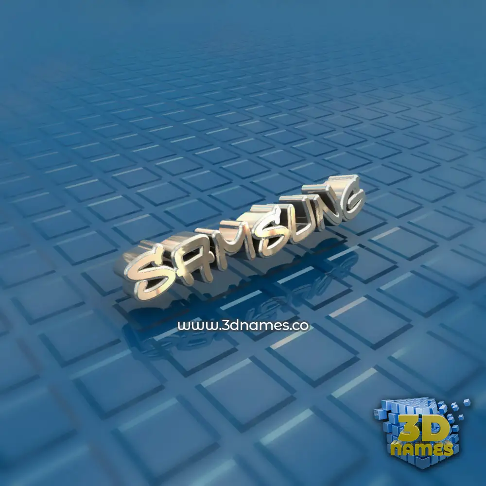 samsung in Blue Bling style - 3D name wallpaper