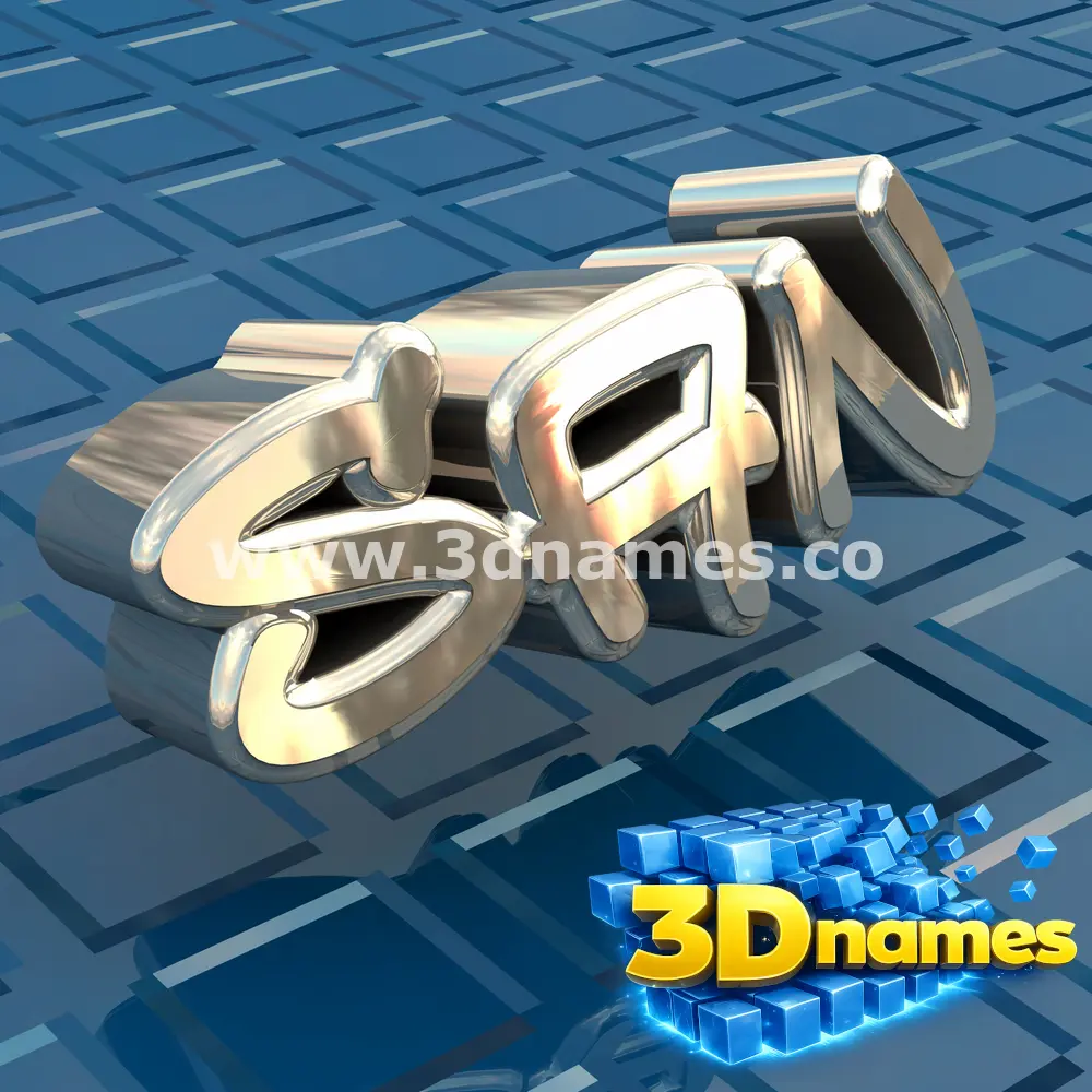 san in Blue Bling style - 3D name wallpaper