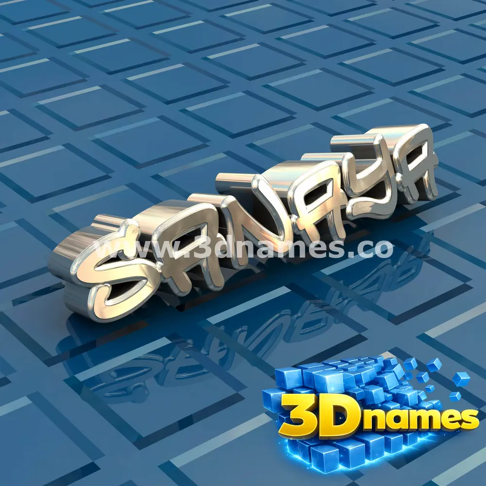 sanaya in Blue Bling style - 3D name wallpaper