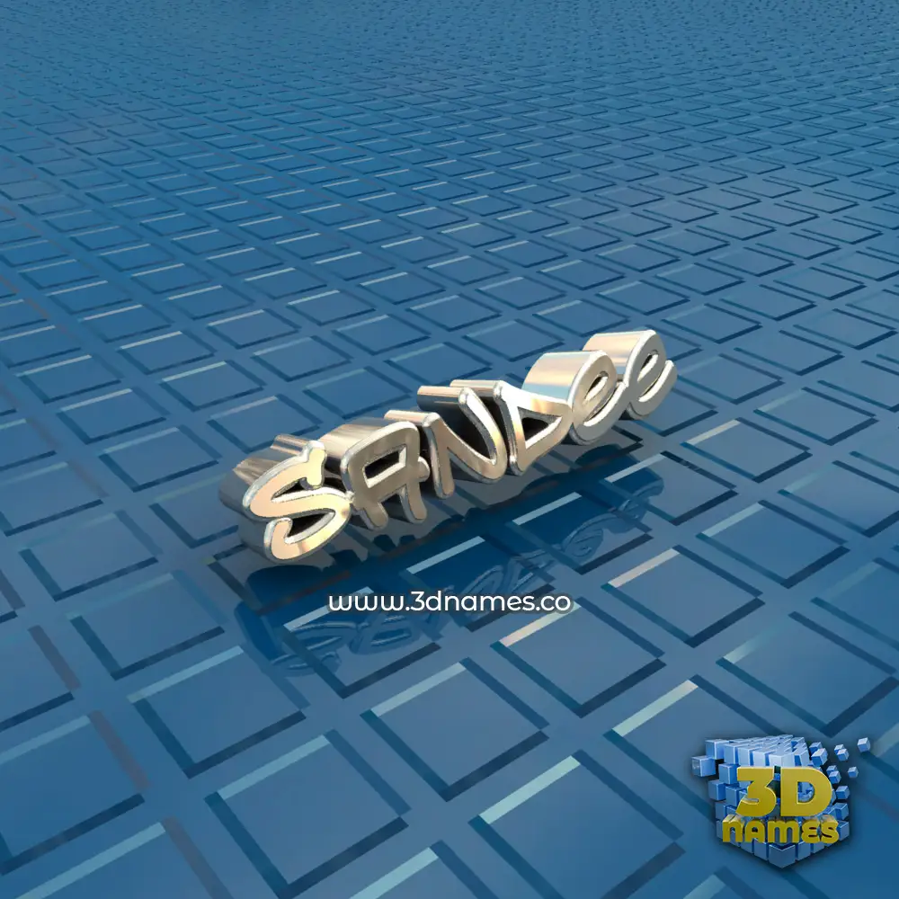 sandee in Blue Bling style - 3D name wallpaper