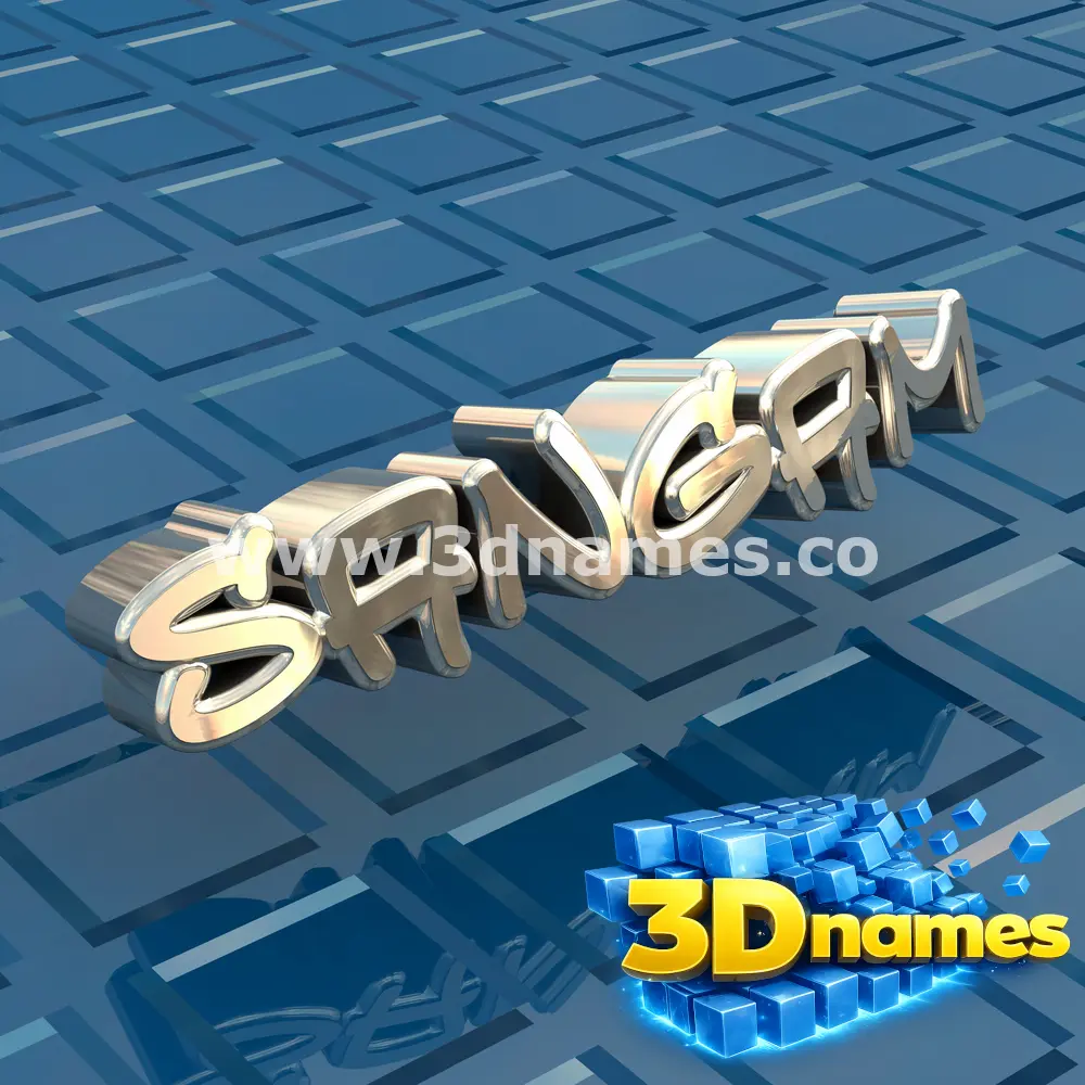sangam in Blue Bling style - 3D name wallpaper