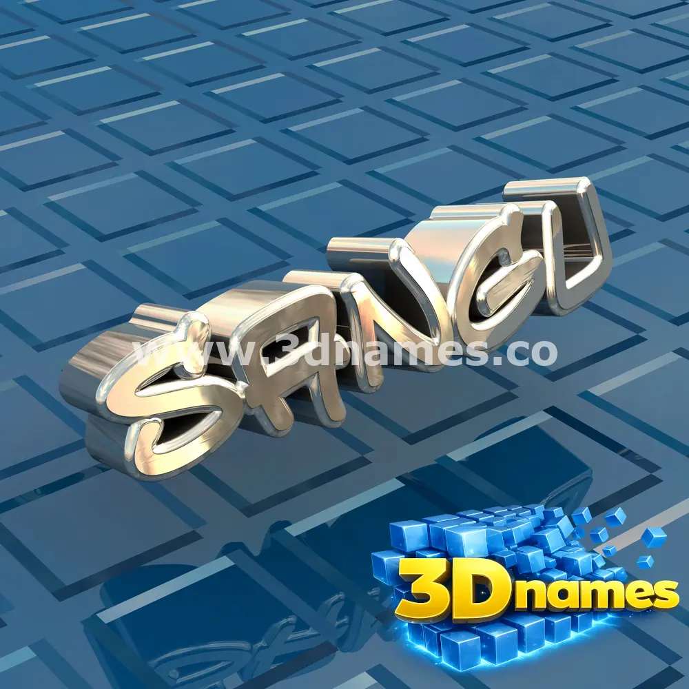 sangu in Blue Bling style - 3D name wallpaper