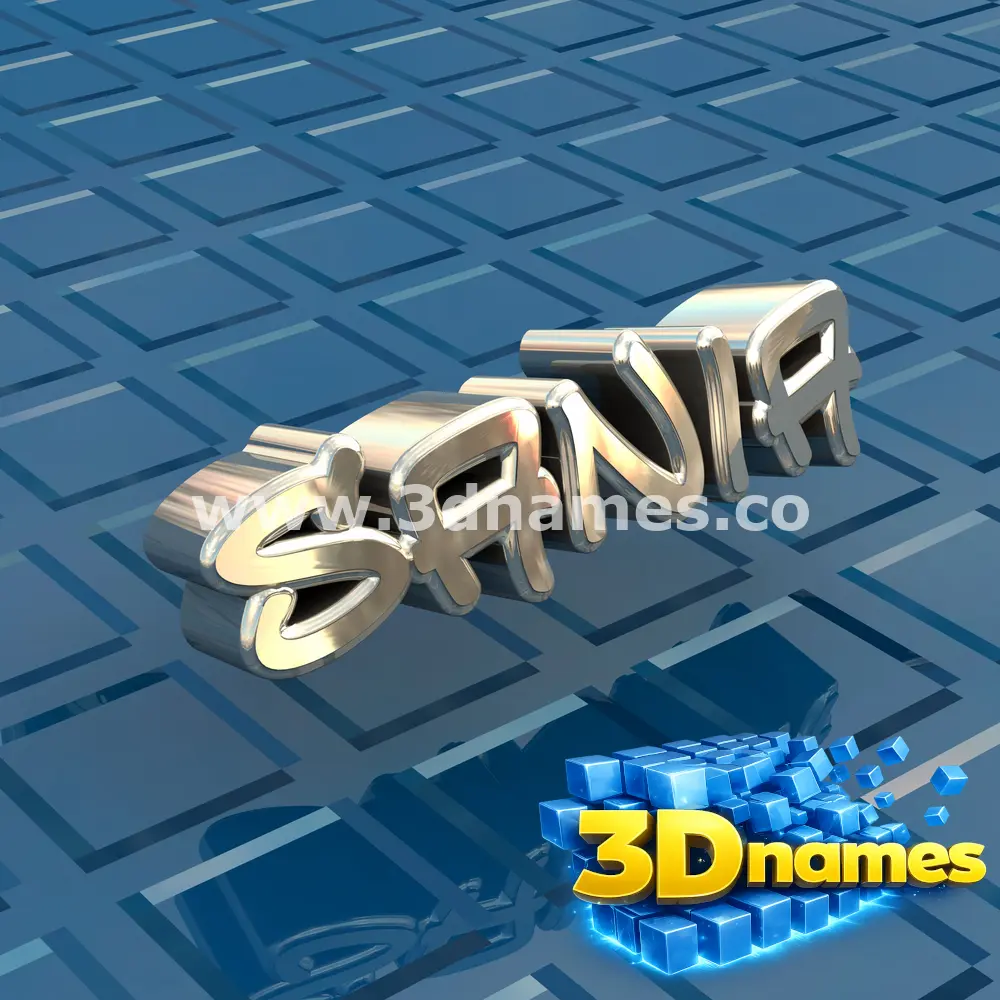 sania in Blue Bling style - 3D name wallpaper