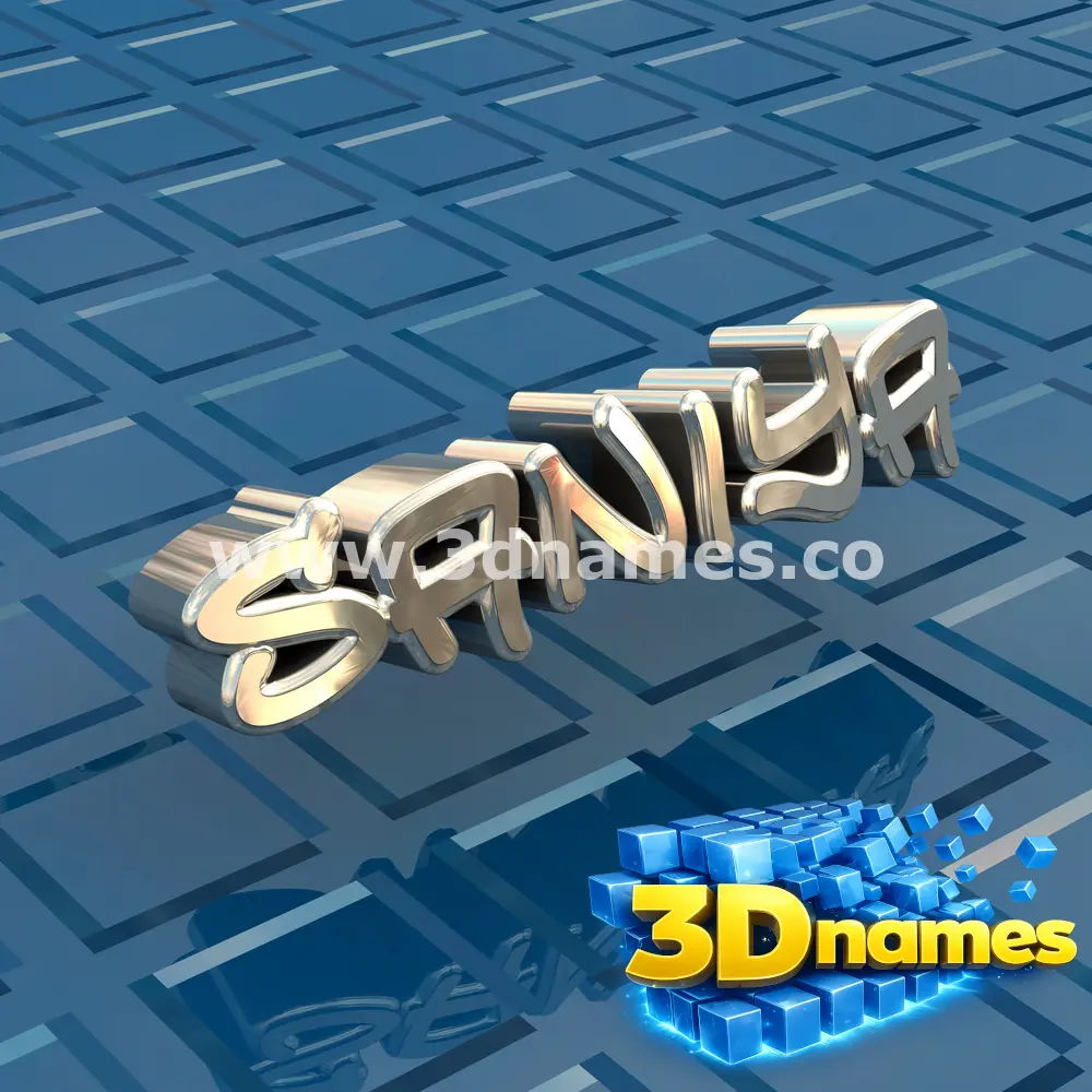 saniya in Blue Bling style - 3D name wallpaper