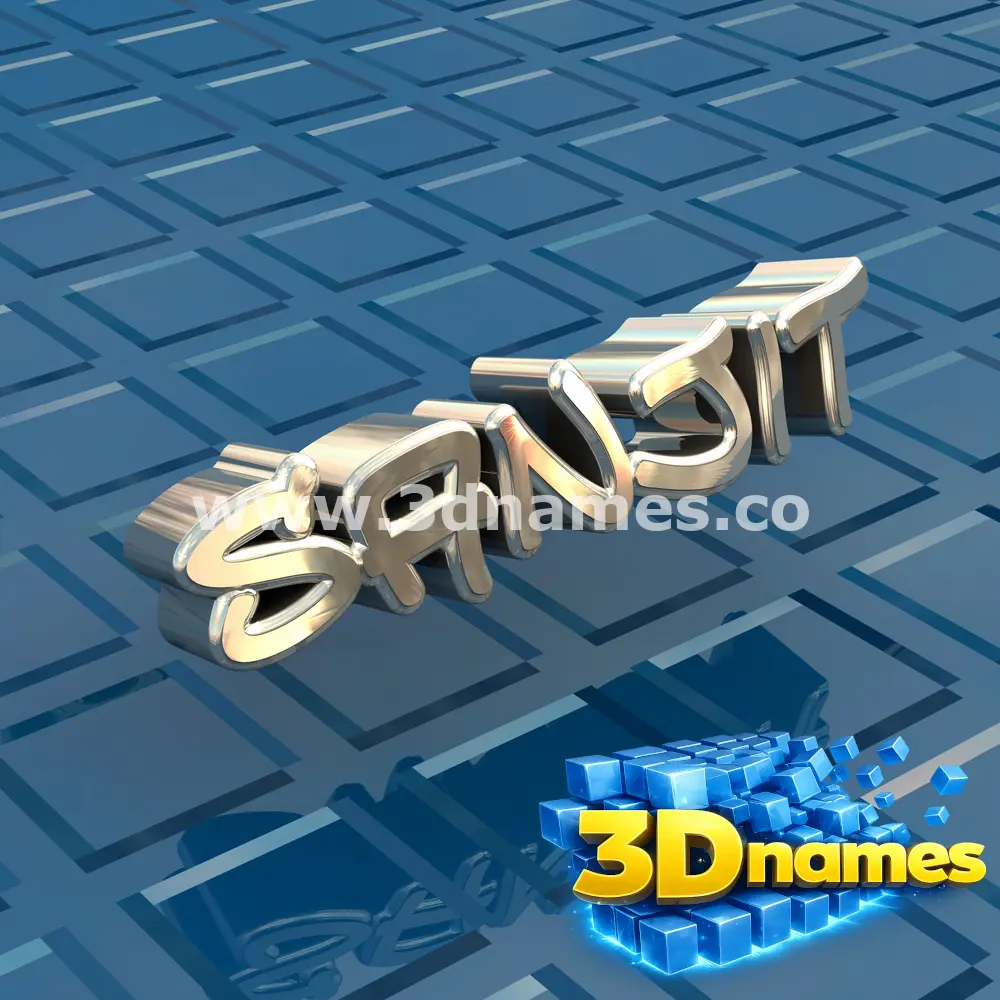 sanjit in Blue Bling style - 3D name wallpaper