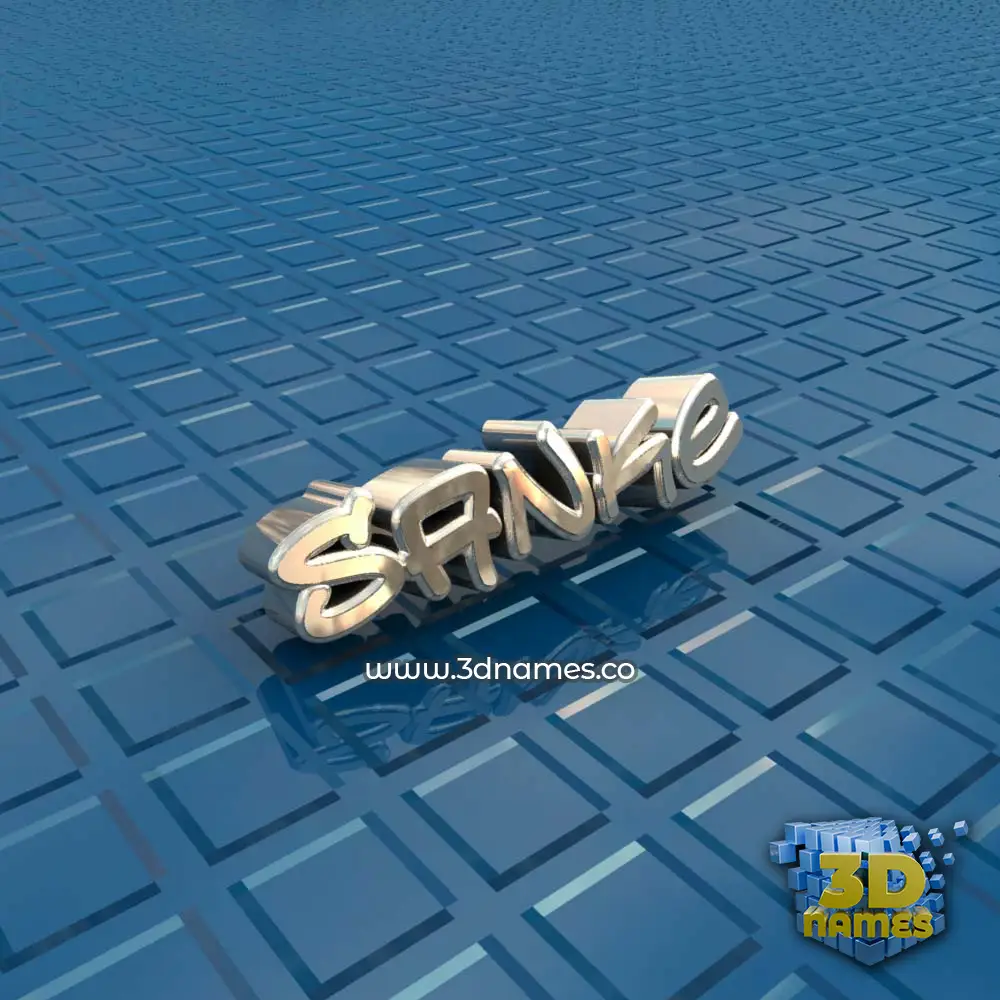 sanke in Blue Bling style - 3D name wallpaper