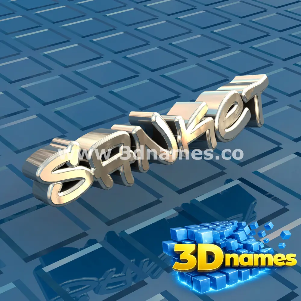 sanket in Blue Bling style - 3D name wallpaper