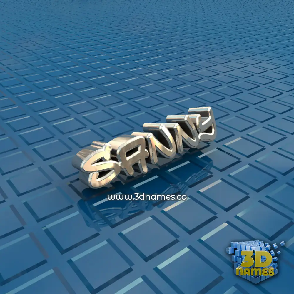 sanny in Blue Bling style - 3D name wallpaper