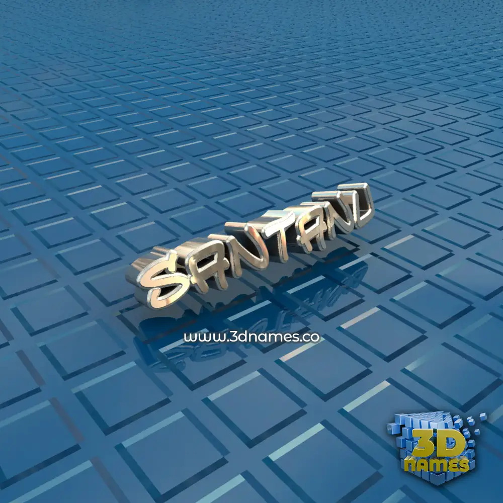 santanu in Blue Bling style - 3D name wallpaper
