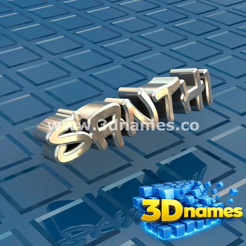 santhi in Blue Bling style - 3D name wallpaper