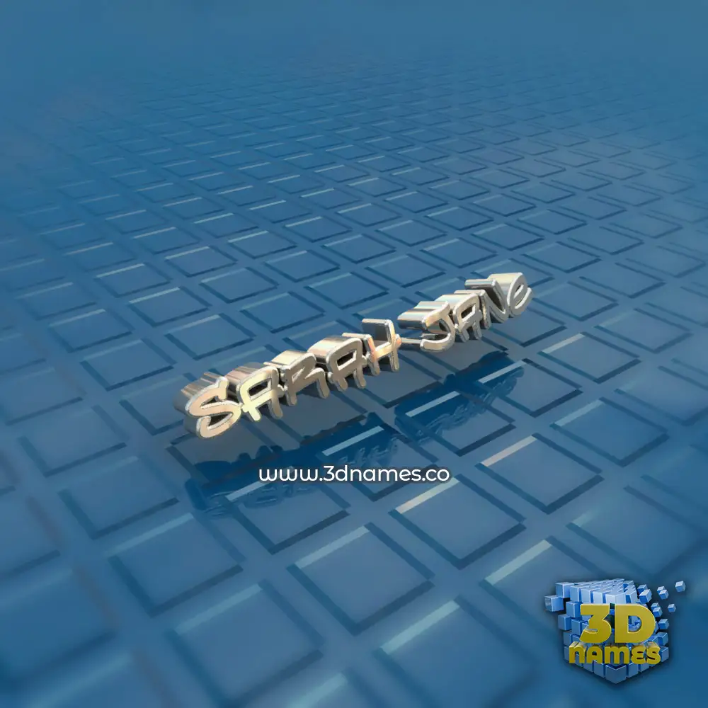 sarah jane in Blue Bling style - 3D name wallpaper