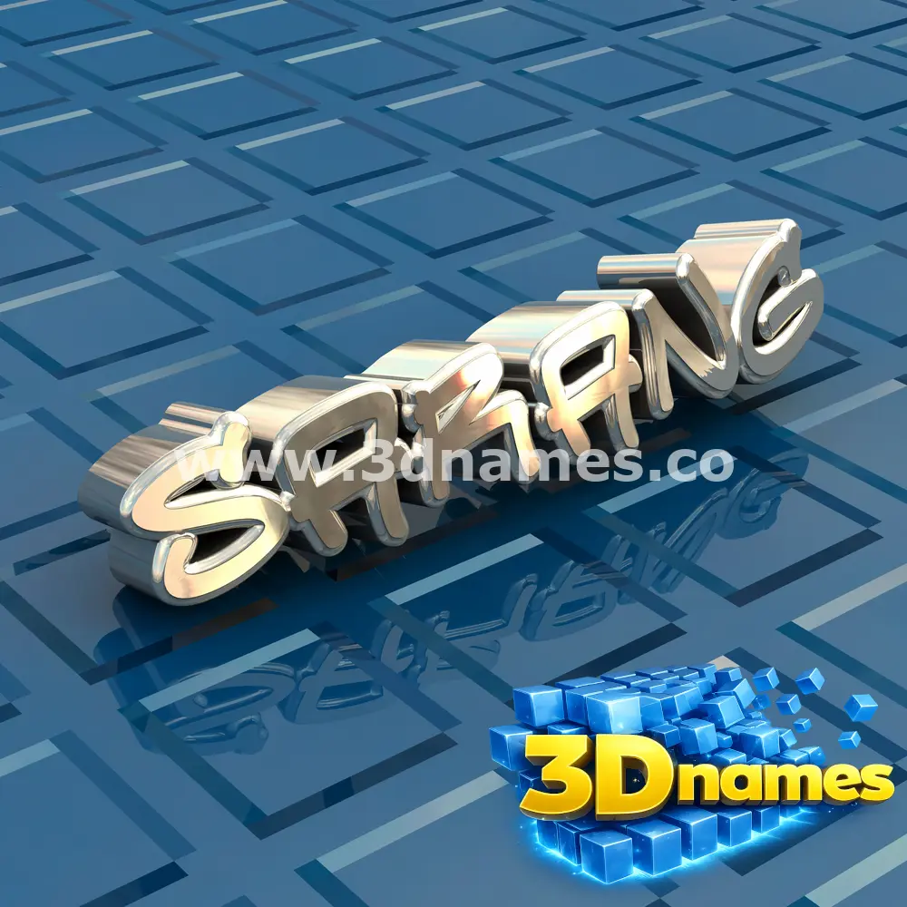 sarang in Blue Bling style - 3D name wallpaper
