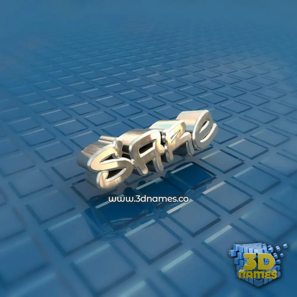sare in Blue Bling style - 3D name wallpaper