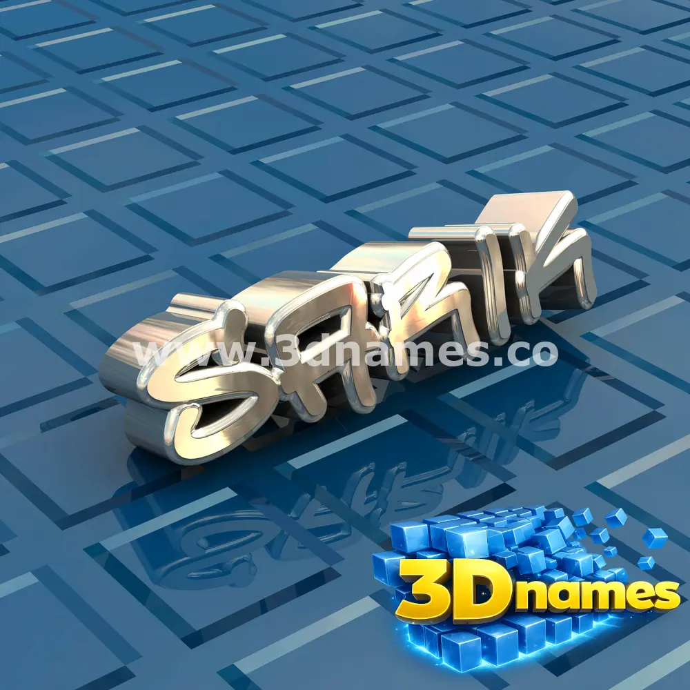 sarik in Blue Bling style - 3D name wallpaper