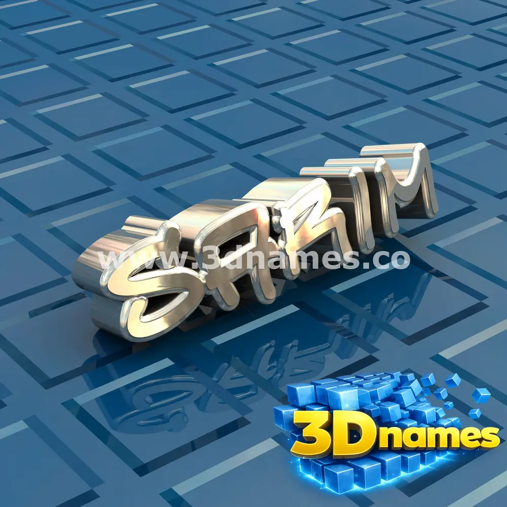 sarim in Blue Bling style - 3D name wallpaper