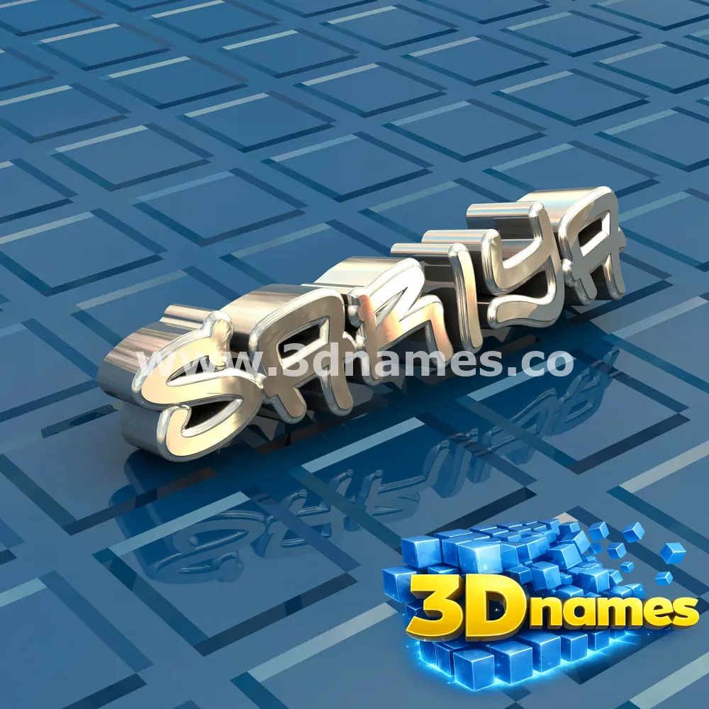 sariya in Blue Bling style - 3D name wallpaper