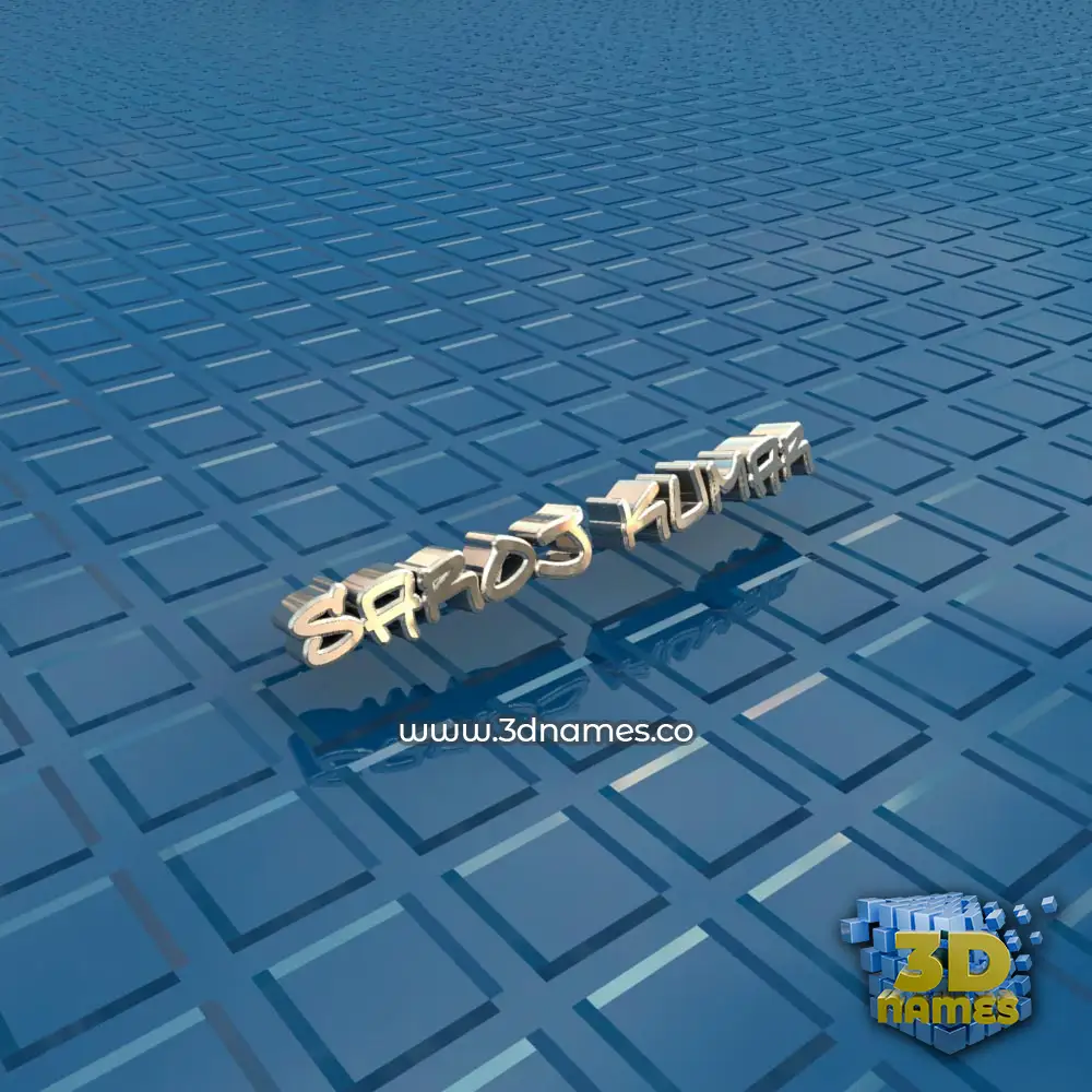 saroj kumar in Blue Bling style - 3D name wallpaper