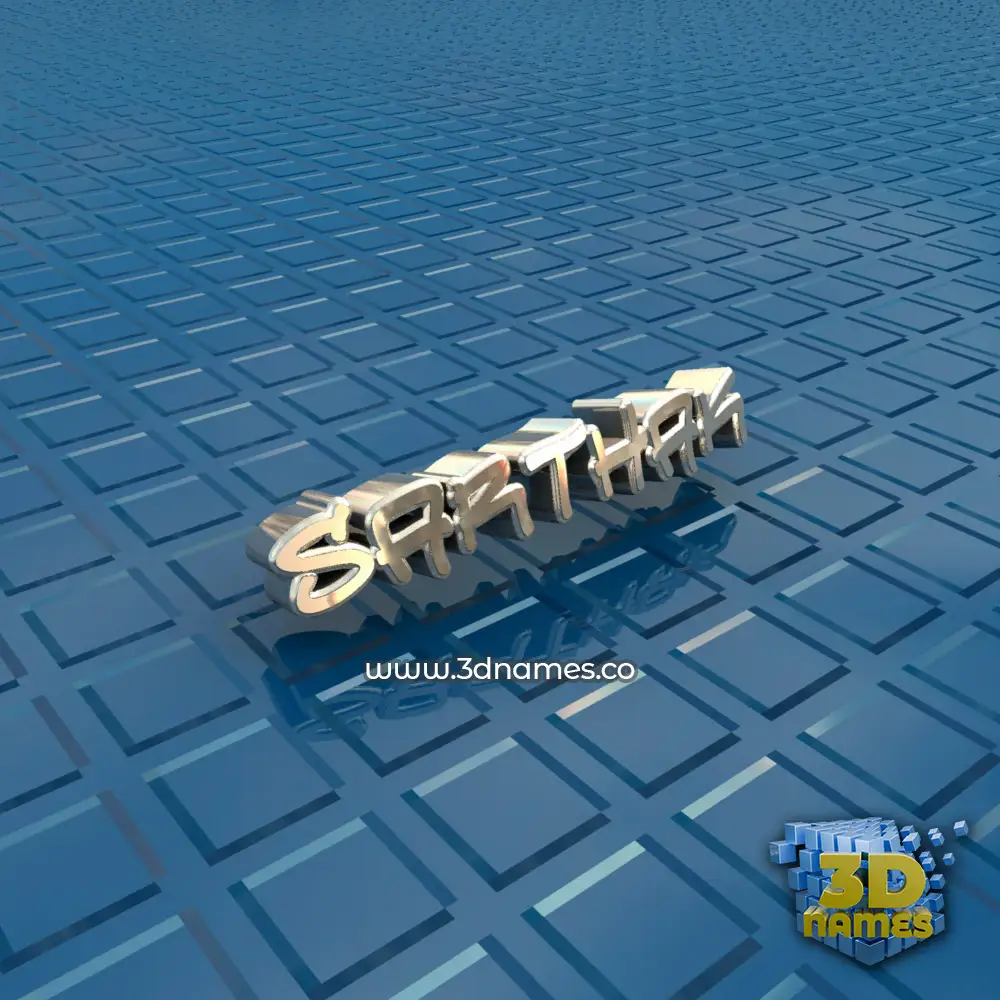 sarthak in Blue Bling style - 3D name wallpaper