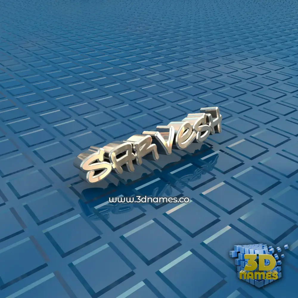 sarvesh in Blue Bling style - 3D name wallpaper