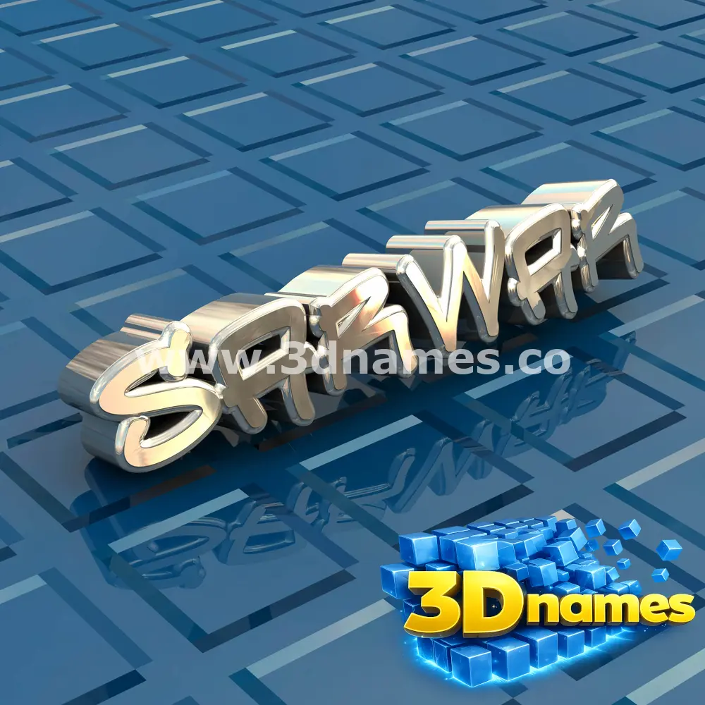 sarwar in Blue Bling style - 3D name wallpaper