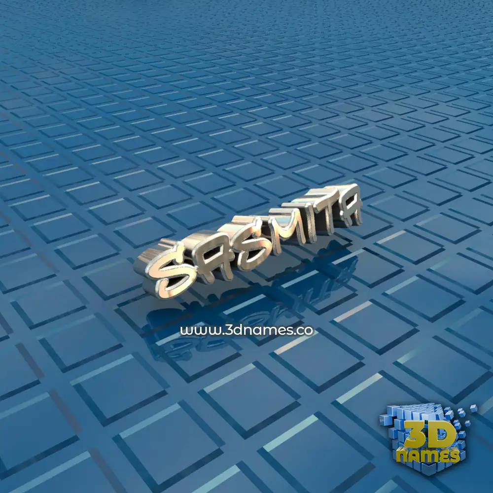sasmita in Blue Bling style - 3D name wallpaper
