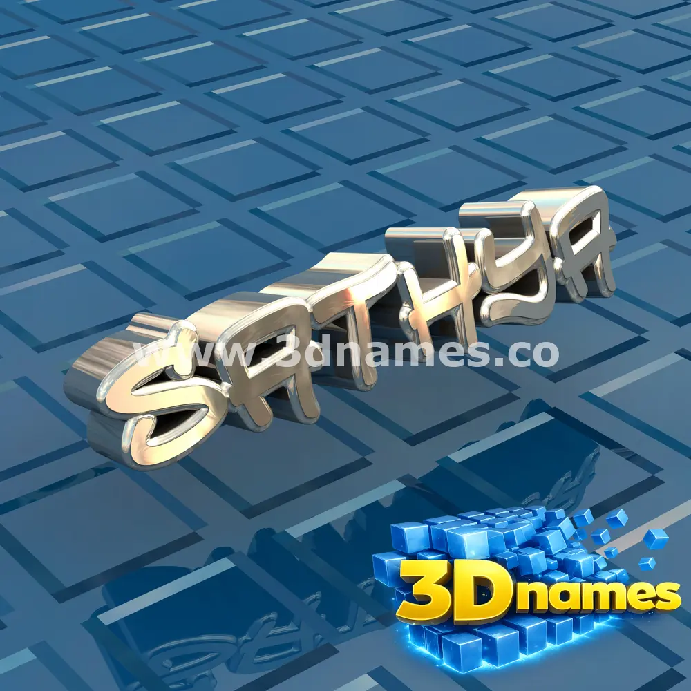 sathya in Blue Bling style - 3D name wallpaper