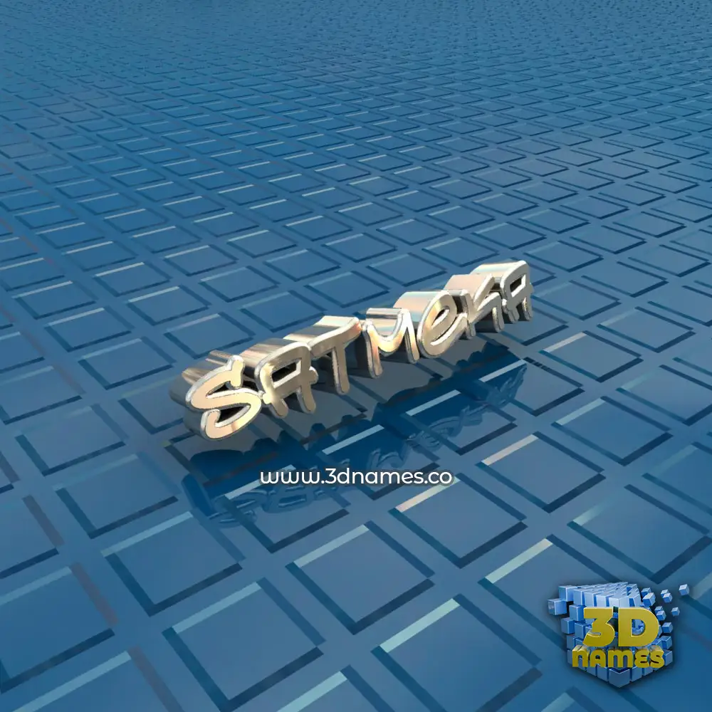 satmeka in Blue Bling style - 3D name wallpaper