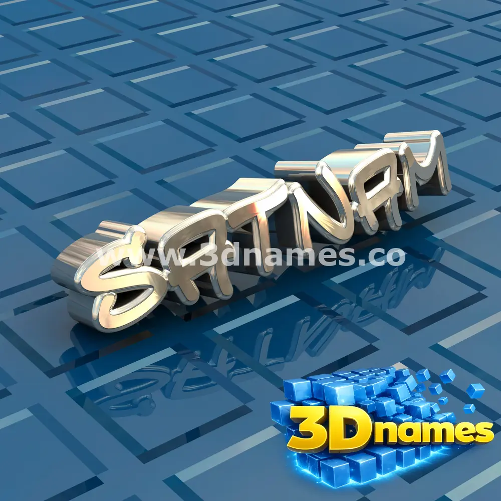 satnam in Blue Bling style - 3D name wallpaper