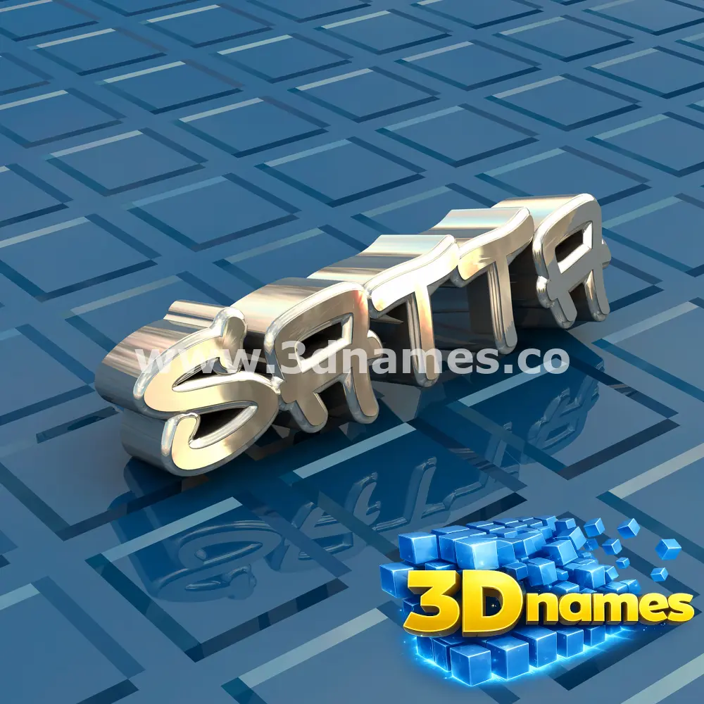 satta in Blue Bling style - 3D name wallpaper