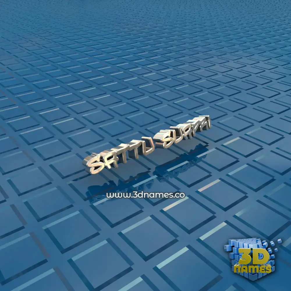 sattu suapri in Blue Bling style - 3D name wallpaper
