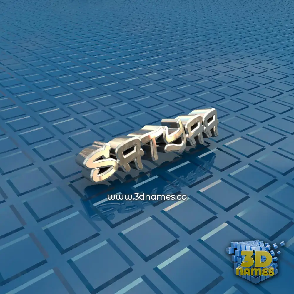 satyaa in Blue Bling style - 3D name wallpaper