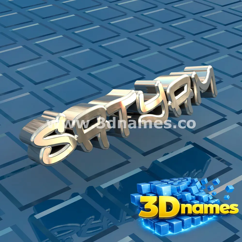 satyam in Blue Bling style - 3D name wallpaper