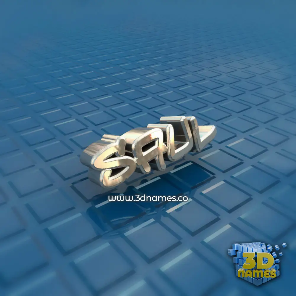 saul in Blue Bling style - 3D name wallpaper