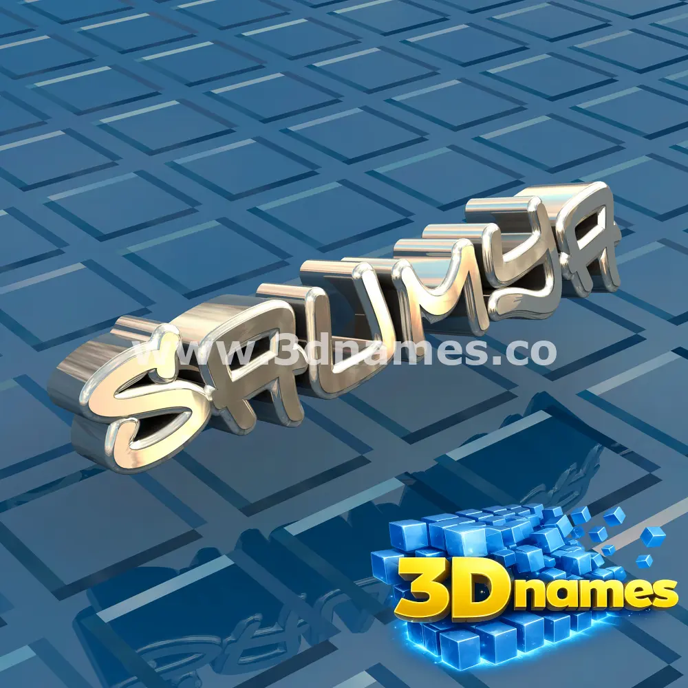 saumya in Blue Bling style - 3D name wallpaper