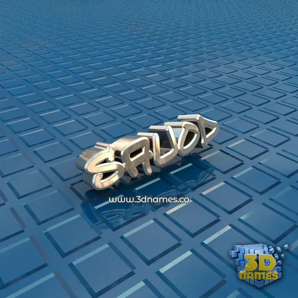 sauod in Blue Bling style - 3D name wallpaper
