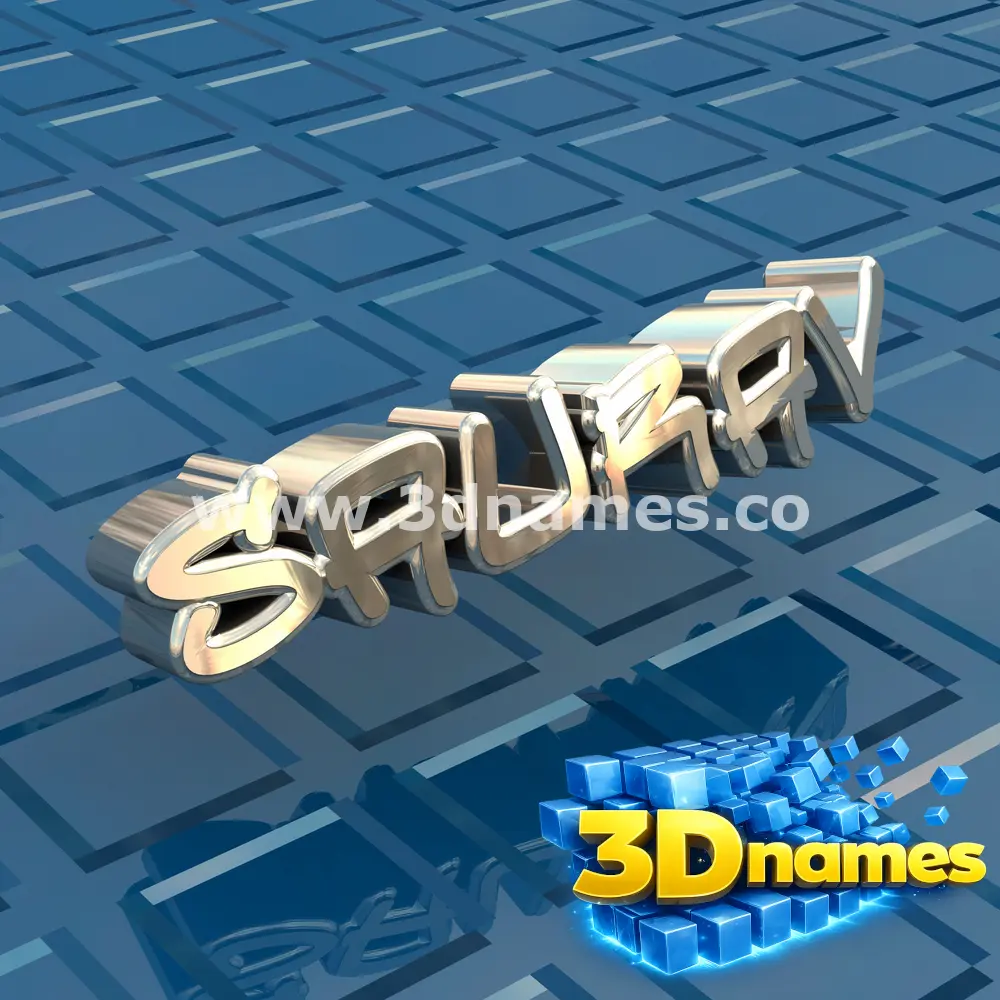saurav in Blue Bling style - 3D name wallpaper