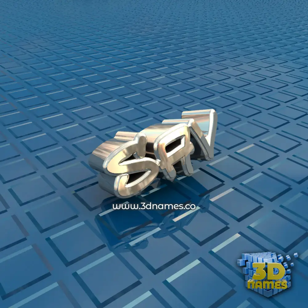 sav in Blue Bling style - 3D name wallpaper
