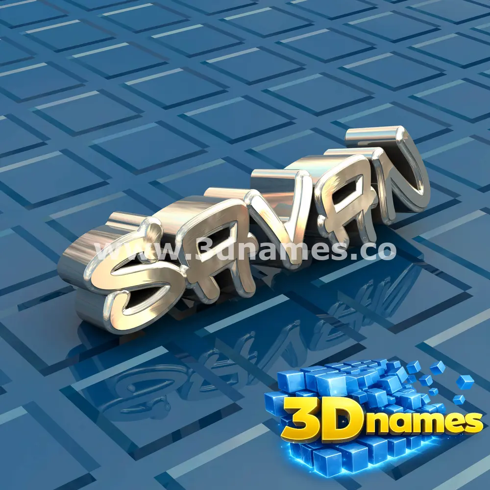 savan in Blue Bling style - 3D name wallpaper