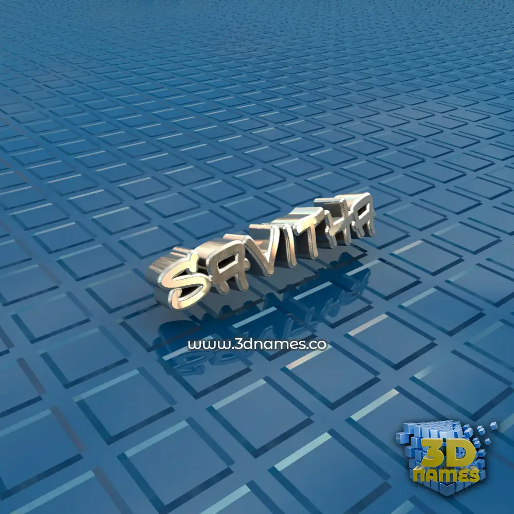 savitha in Blue Bling style - 3D name wallpaper