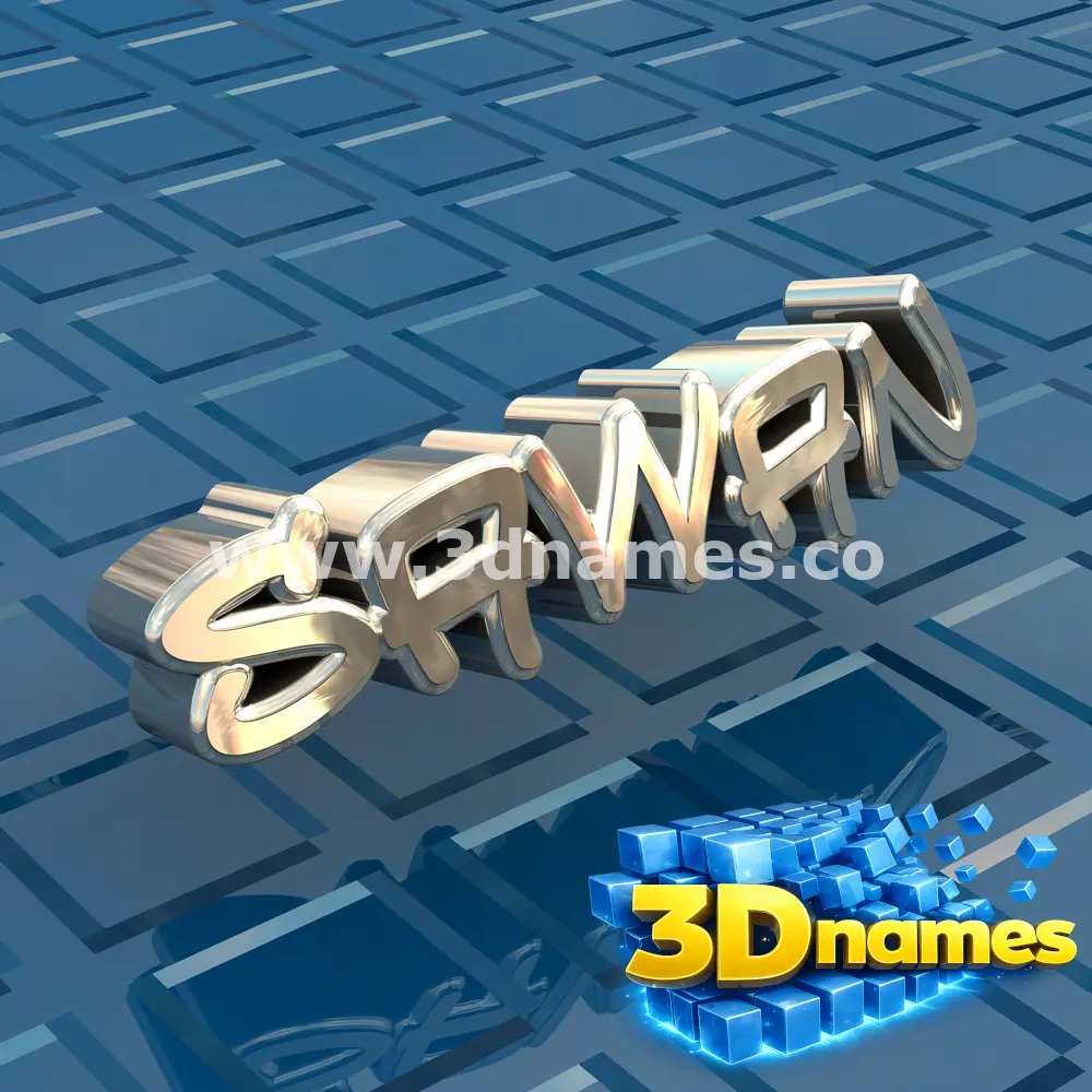 sawan in Blue Bling style - 3D name wallpaper