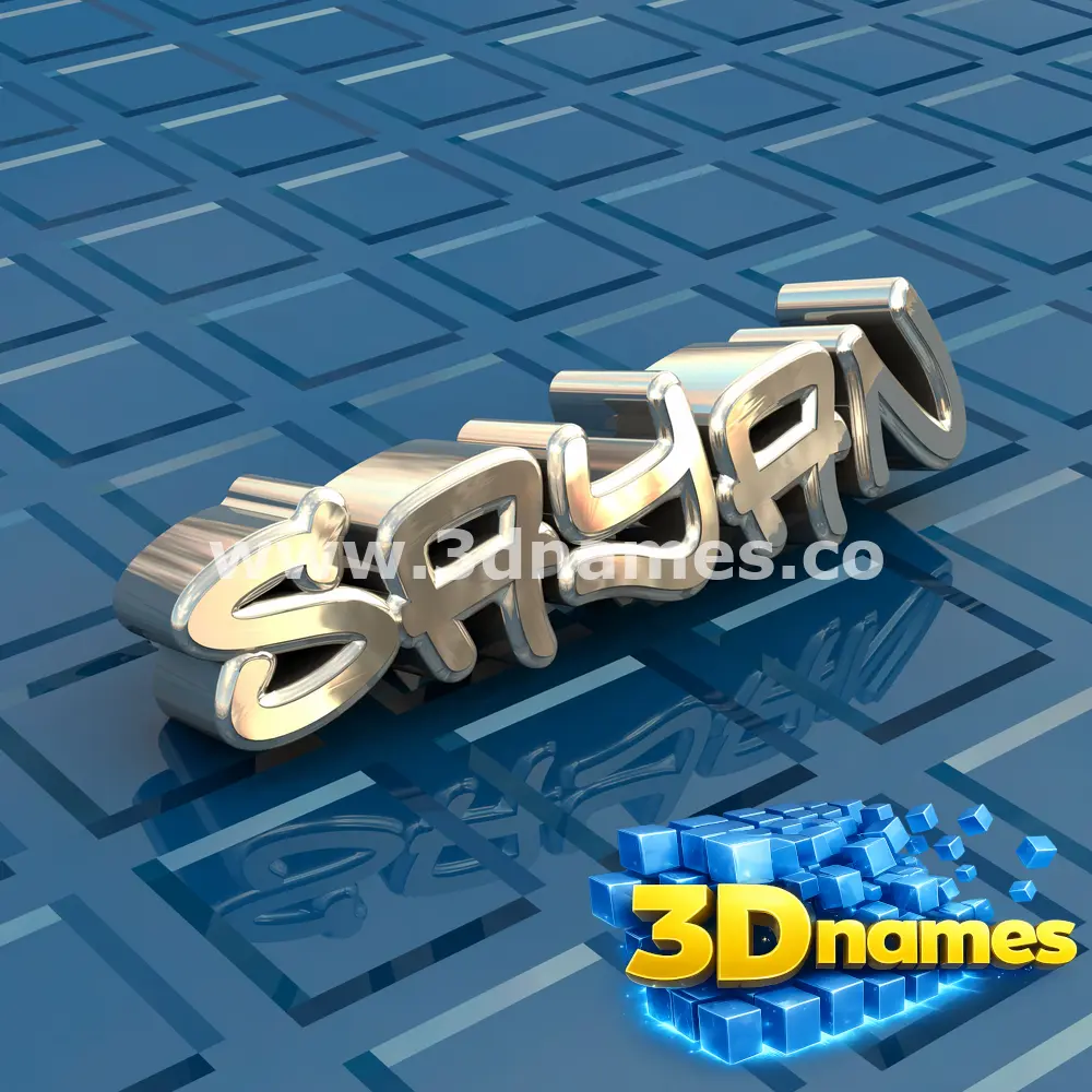 sayan in Blue Bling style - 3D name wallpaper