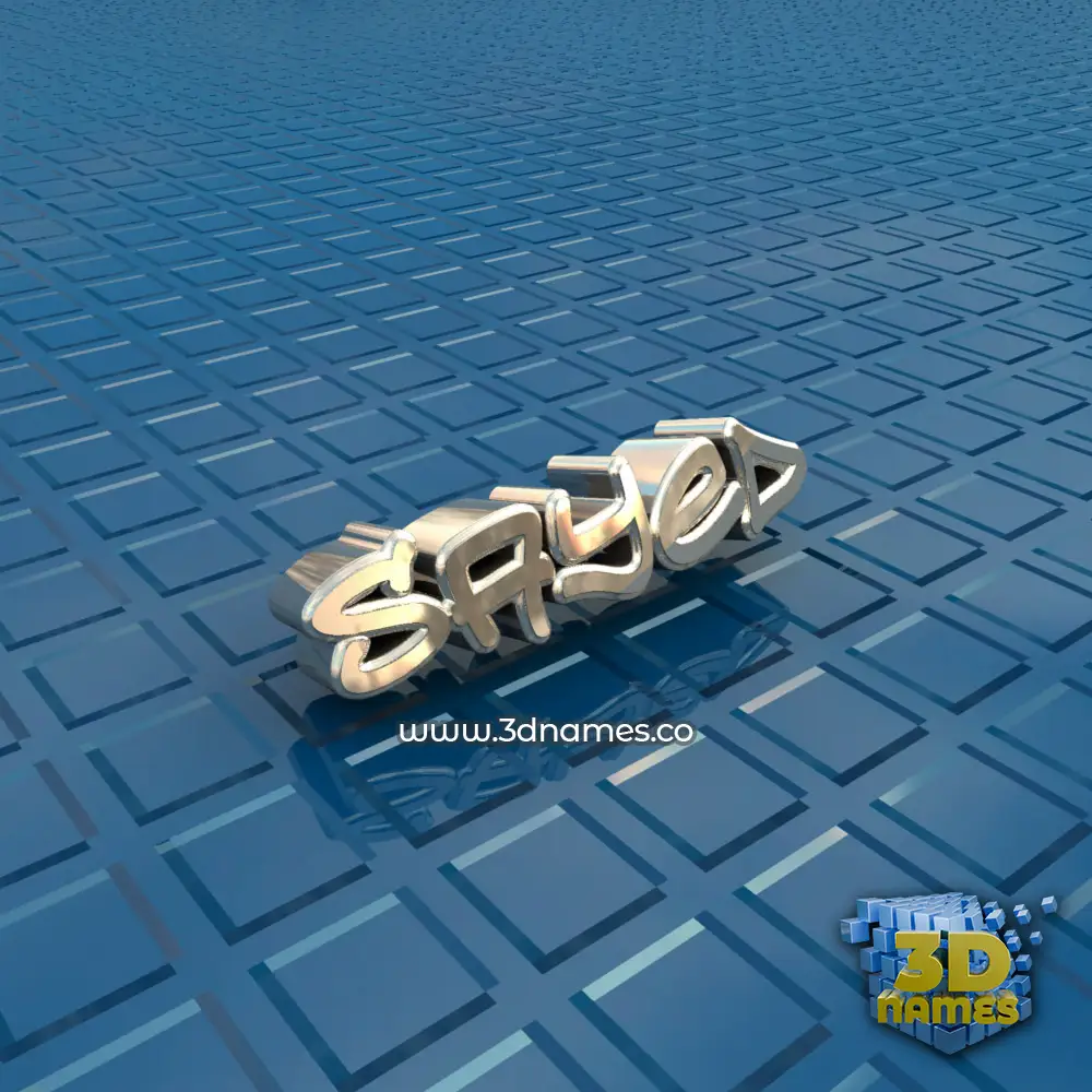 sayed in Blue Bling style - 3D name wallpaper