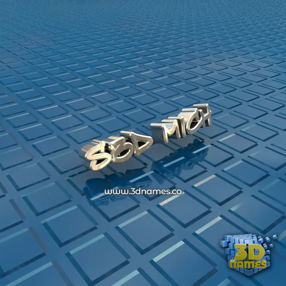 sbd mich in Blue Bling style - 3D name wallpaper
