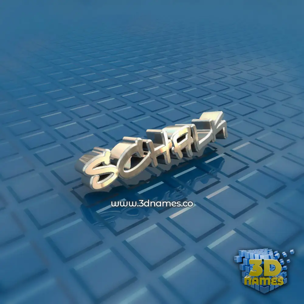 schalk in Blue Bling style - 3D name wallpaper