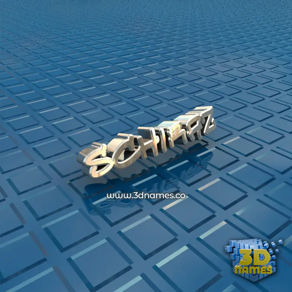 schiraz in Blue Bling style - 3D name wallpaper