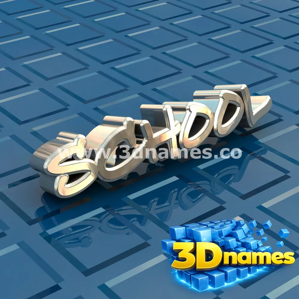 school in Blue Bling style - 3D name wallpaper