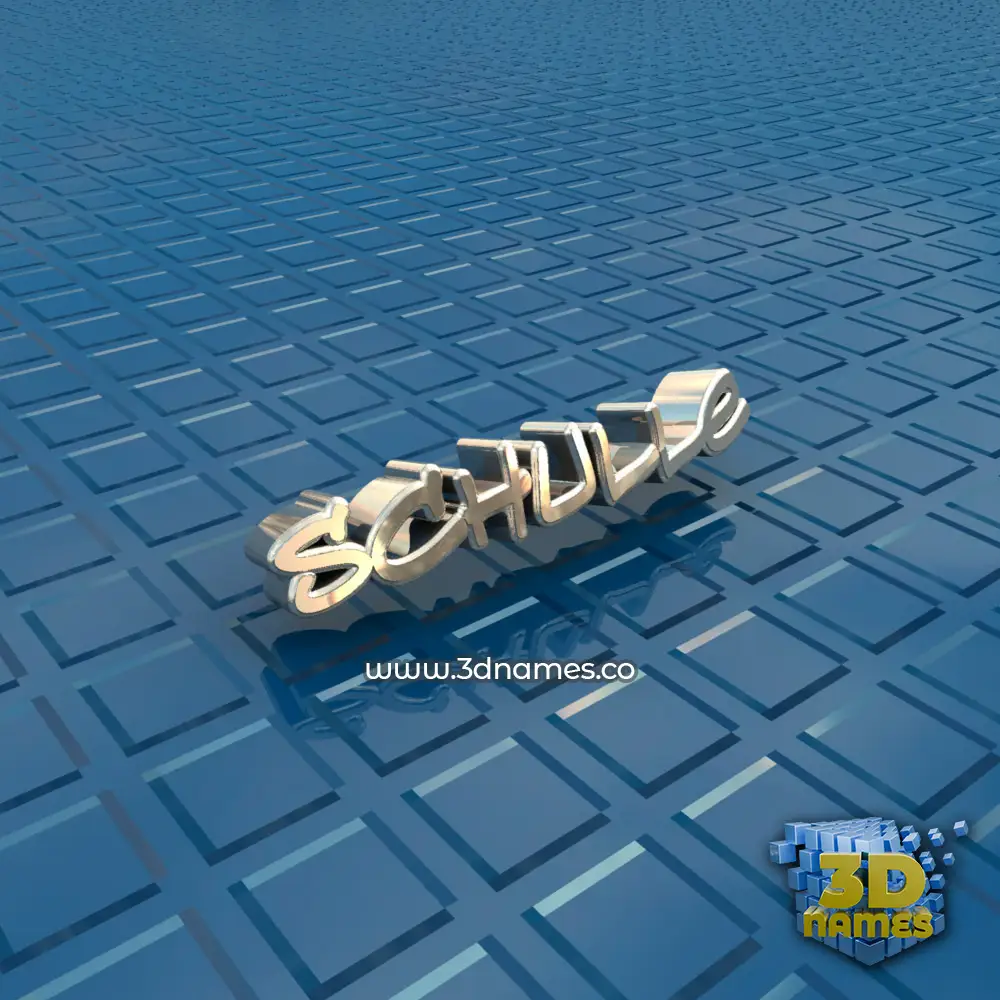 schulle in Blue Bling style - 3D name wallpaper
