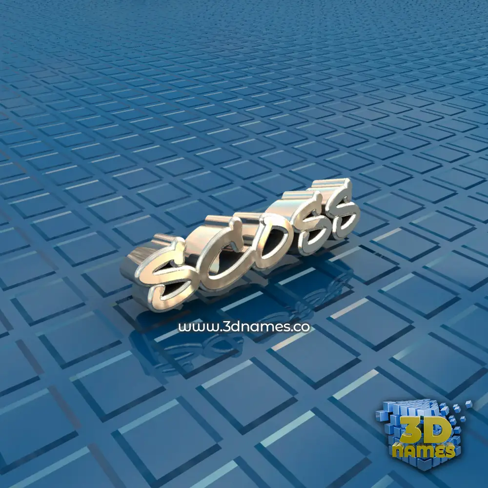 scoss in Blue Bling style - 3D name wallpaper